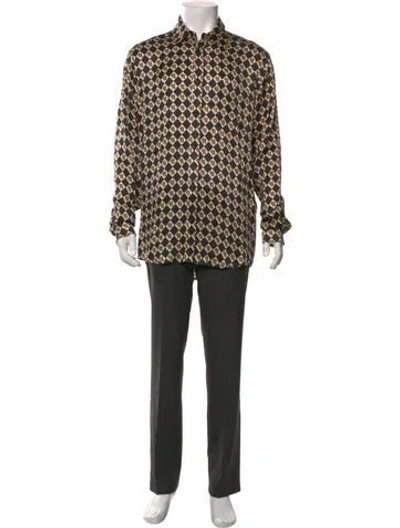 Pre-owned Nanushka Printed Long Sleeve Shirt W/ Tags In Neutrals