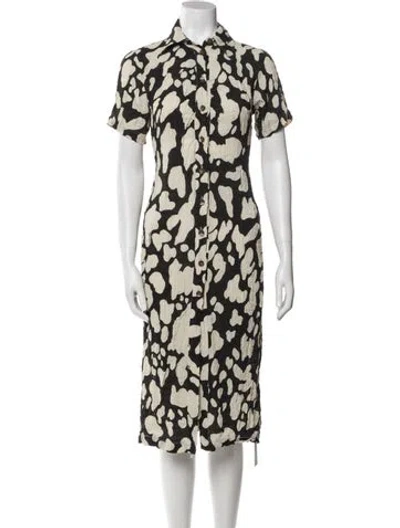 Pre-owned Nanushka Printed Midi Length Dress In Black