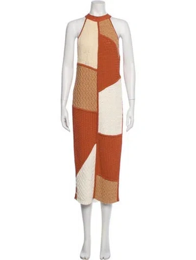 Pre-owned Nanushka Printed Midi Length Dress In Neutral