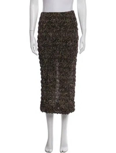 Pre-owned Nanushka Printed Midi Length Skirt In Black