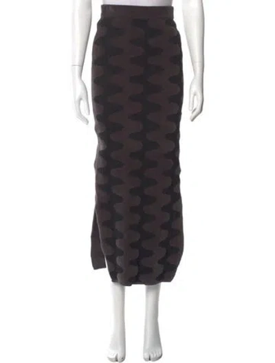 Pre-owned Nanushka Printed Midi Length Skirt In Gray