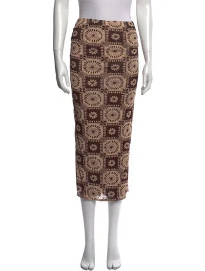Pre-owned Nanushka Printed Midi Length Skirt In Green
