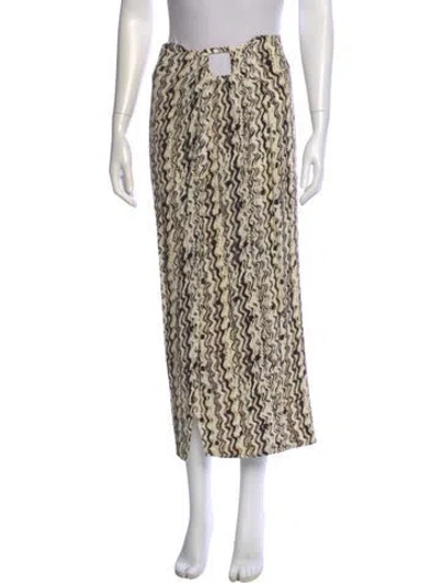 Pre-owned Nanushka Printed Midi Length Skirt In Neutral