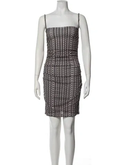 Pre-owned Nanushka Printed Mini Dress In Brown
