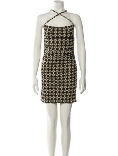 Pre-owned Nanushka Printed Mini Dress W/ Tags In Neutral