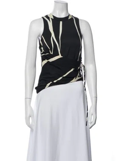 Pre-owned Nanushka Printed Mock Neck Top In Black