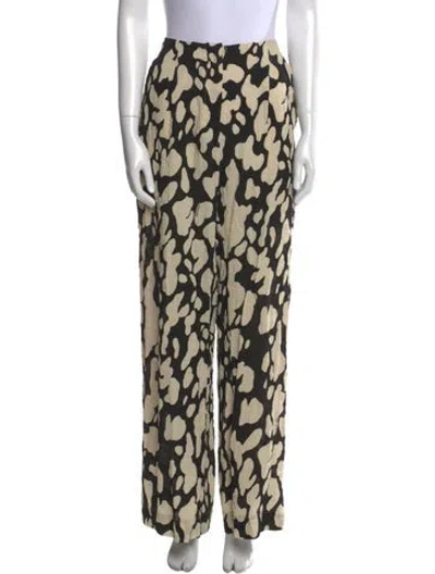 Pre-owned Nanushka Printed Wide Leg Pants In Neutral