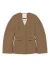 Nanushka Puff-sleeve Jacket In Brown
