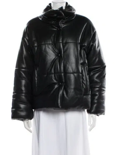 Pre-owned Nanushka Puffer Jacket In Black