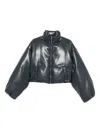Nanushka Puffer Zip-front Jacket In Blue