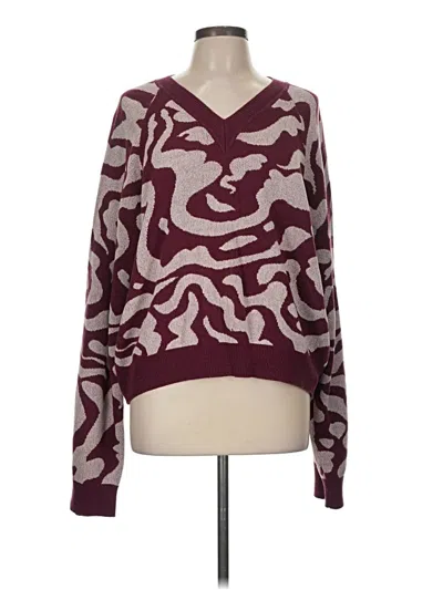 Pre-owned Nanushka Pullover Sweater In Burgundy