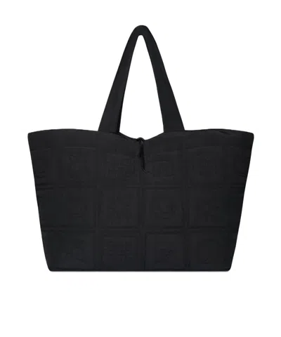 Nanushka Quilted Tech-poplin Tote In Black