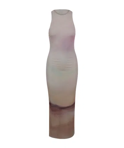 Nanushka Racerback Maxi Dress In Gray