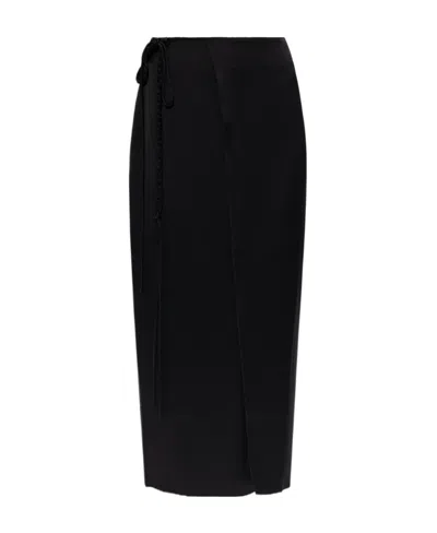 Nanushka Racha Slit-detailed Skirt In Black