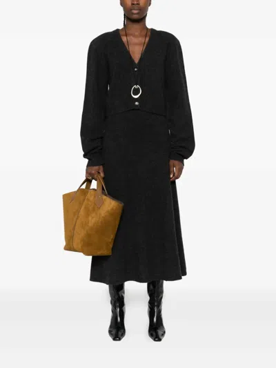 Nanushka Raddix Cardigan In Charcoal In Black