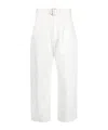 Nanushka Radia High-waisted Cotton Trousers In White