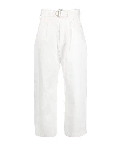 Nanushka Radia High-waisted Cotton Trousers In White