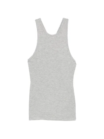 Nanushka Raisie Ribbed-knit Tank Top In Gray