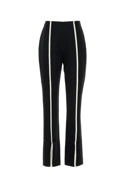 NANUSHKA PANTALONE IN RASO NERO  DONNA
