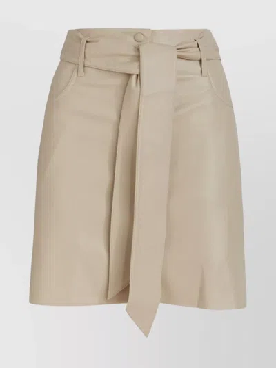 NANUSHKA RECYCLED LEATHER HIGH WAIST SHORTS