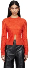 Nanushka Kloe Cut-away Cashmere Sweater In Red Red