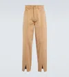 Nanushka Hose Aus Velourslederimitat In Sand/beige