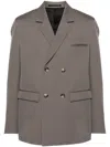 Nanushka Renan Double-breasted Blazer In Grey