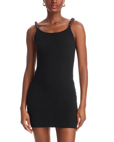 Nanushka Reyne Bead Strap Dress In Black