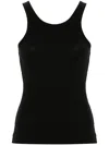 Nanushka Ribbed Cotton-blend Tank Top In Black