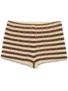 Nanushka Ribbed-knit Shorts In Green