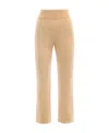 Nanushka Ribbed-knit Wool Trousers In Nude