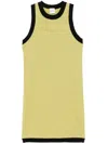 Nanushka Ribbed-trim Mini Dress In Green