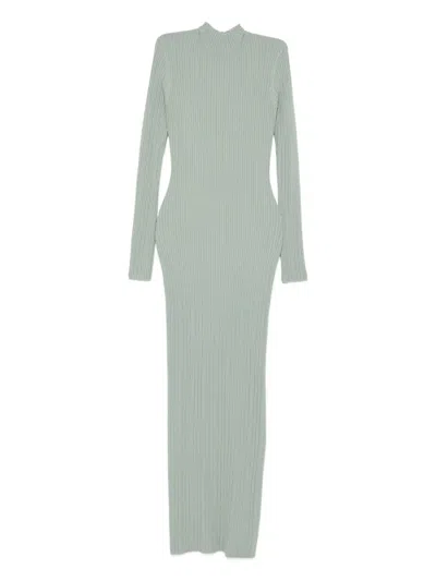 Nanushka Ribbed Turtleneck Maxi Dress In Multi