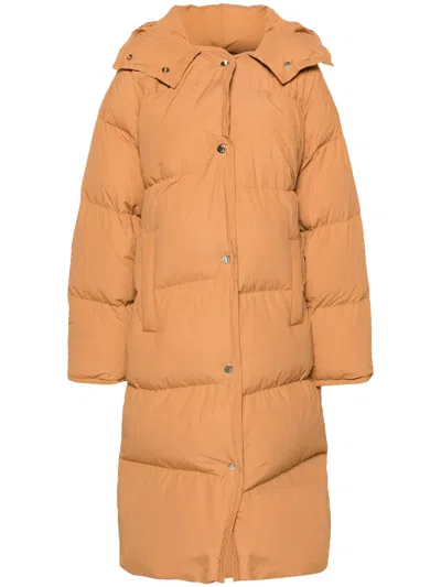 Nanushka Riva Hooded Puffer Coat In Orange