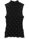 Nanushka Roll-neck Sleeveless Top In Black
