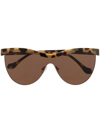 Nanushka Round-frame Sunglasses In Brown