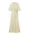 Nanushka Belted Maxi Dress In Nude
