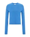 Nanushka 'tama' Sweater In Compact Boucle Knit In Blue
