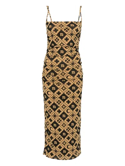 Nanushka Ruched Midi Dress In Black