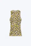 Nanushka Safea Top In Watercolor Leopard In Multi