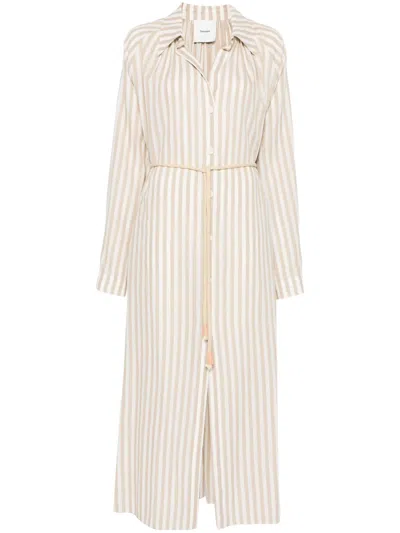 Nanushka Sakura Maxi Dress In Neutrals