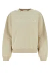 Nanushka Sand Cotton Sweatshirt In Shell