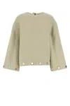 Nanushka Sand Wool Blend Oversize Anwen Blouse In Oat