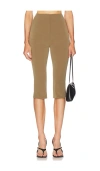 Nanushka Saoirse Split-hem Capri Pants In Brown