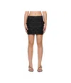 Nanushka Black Sarra Vegan Leather Miniskirt In Nude