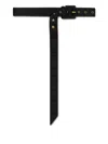 Nanushka Satin-effect Square-buckle Belt In Black
