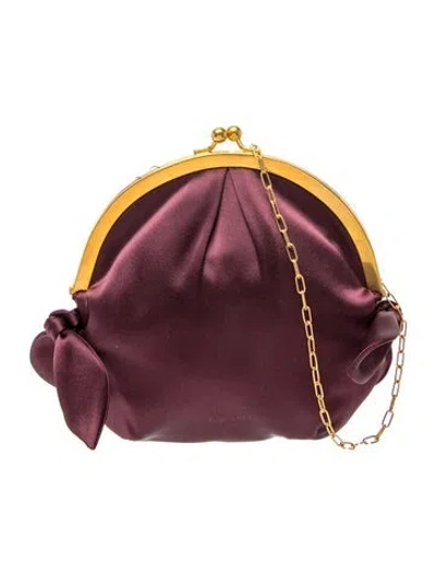 Pre-owned Nanushka Satin Evening Bag In Purple