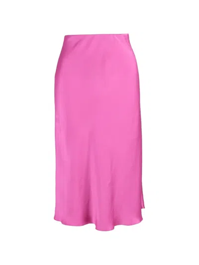 Pre-owned Nanushka Satin Midi Skirt In Pink