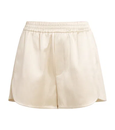 Nanushka Satin Nicla Shorts In Nude