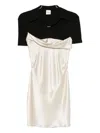 Nanushka Satin-paneled Mini Dress In Multi